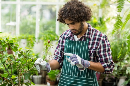 Gardeners carrying out a safety check before outdoor maintenance work